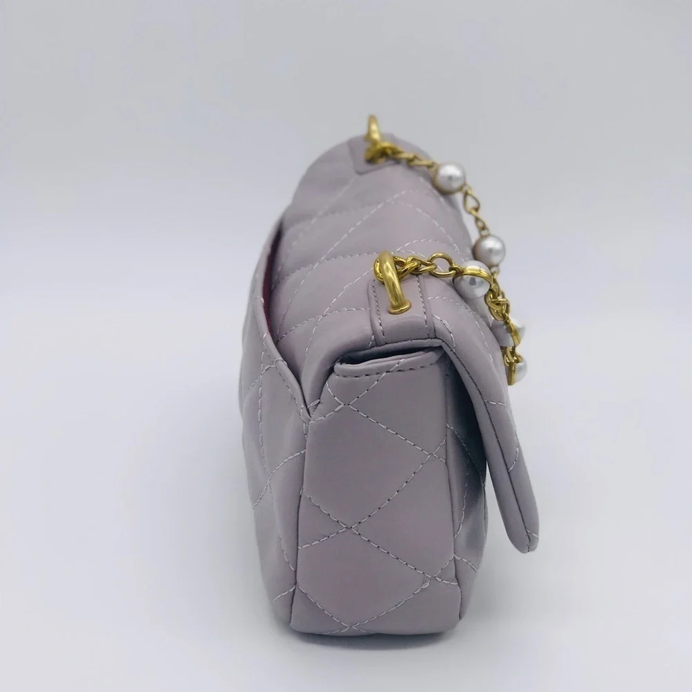 Small Quilted Pearl Flap Bag - Picture 5 of 5